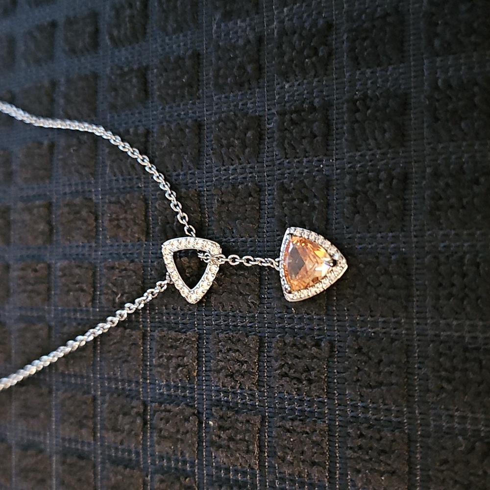 Smokey Topaz Tie Design Necklace